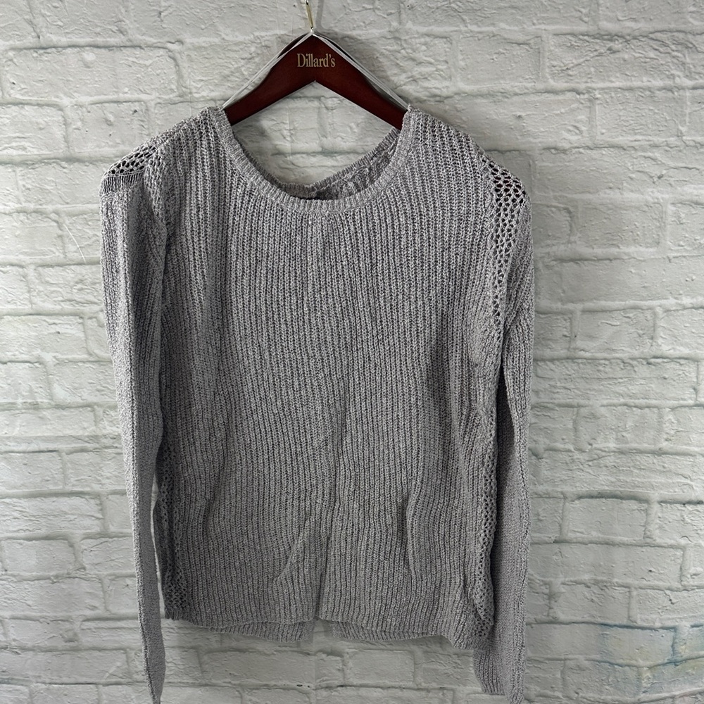 Silver Jeans Gray Crew Neck Sweater